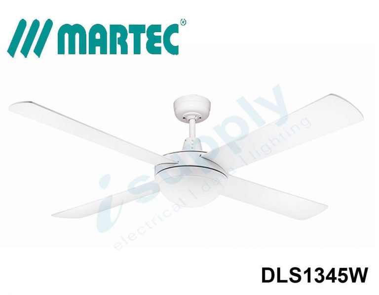 Martec Lifestyle Ceiling Fan 1300mm White Light Led Dimmable 5000k