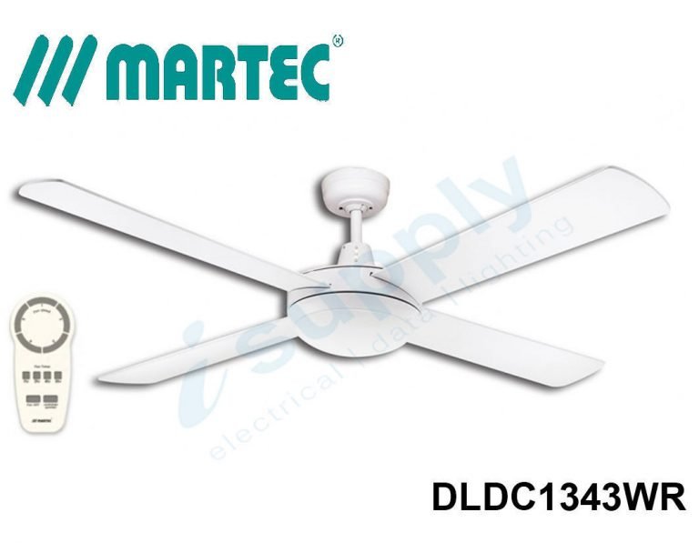 Martec Ceiling Fan Dc 1300mm Light Dimmable 3000k 24w Motor