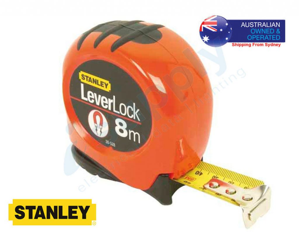 Stanley 8m Leverlock Tape Measure 30 528 Isupply Electrical